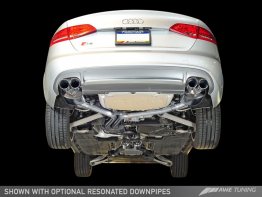 AWE Touring Edition Exhaust for Audi B8 S4 3.0T - Chrome Silver Tips (102mm)