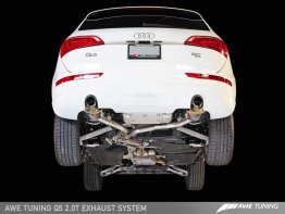 AWE Touring Edition Exhaust for 8R Q5 2.0T - Polished Silver Tips