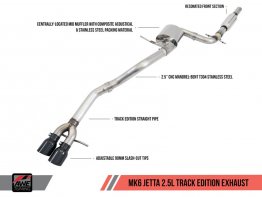 AWE Track Edition Exhausts for MK5 Jetta, MK6 Sportwagen 2.5L - Diamond Black Tips