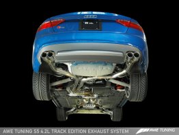 AWE Track Edition Exhaust System for B8 S5 4.2L - Polished Silver Tips