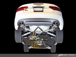 AWE Touring Edition Exhaust System for B8/8.5 S5 Cabrio (Exhaust + Resonated Downpipes) - Diamond Black Tips