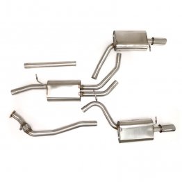 Billy Boat Exhaust - Audi B7 A4 FWD (Tiptronic) 2.0T (2005-2008) Cat Back Exhaust System with Dual Round Tips