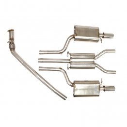 Billy Boat Exhaust - Audi B7 A4 Quattro (6-speed) 2.0T (2005-2008) Cat Back Exhaust System with Dual Round Tips