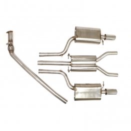 Billy Boat Exhaust - Audi B7 A4 Quattro (Tiptronic) 2.0T (2005-2008) Cat Back Exhaust System with Dual Round Tips