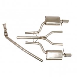 Billy Boat Exhaust - Audi B6 A4 Quattro (5-speed & 6-Speed) 1.8T (2002-2005) Cat Back Sport Exhaust System with Dual Round Tips