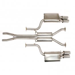 Billy Boat Exhaust - Audi B7 S4 Quattro 4.2L (2006-2008) Cat Back Exhaust System with Quad Round Tips