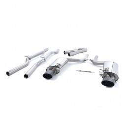 Milltek Sport Audi B7 RS4 Cat-Back Exhaust System - Non-Resonated With Exhaust Valves - Dual Cerakote Black Oval Tips