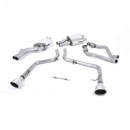 Milltek Audi B8 S5 3.0T Cabriolet Cat-Back Exhaust System - Non-Resonated - Dual Polished Oval Tips