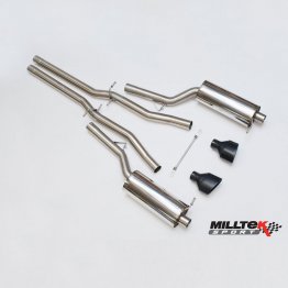 Milltek Sport Audi C6 RS6 4.2L Cat-Back Exhaust System - Resonated - Dual Oval Black Tips