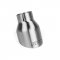 APR Slash-Cut Double-Walled 4" Brushed Silver Tips - Set of 2