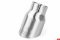 APR Slash-Cut Double-Walled 3.5" Brushed Silver Tips - Set of 2